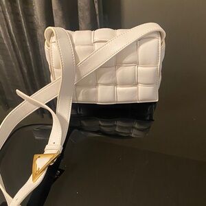 Bottega Veneta White Crossbody Bag